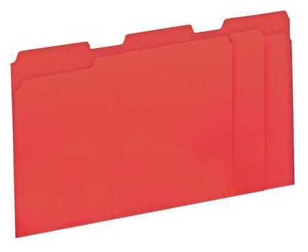 Universal One File Folders 9-1/2" x 11-3/4", Red/Pink, Pk100 UNV10503