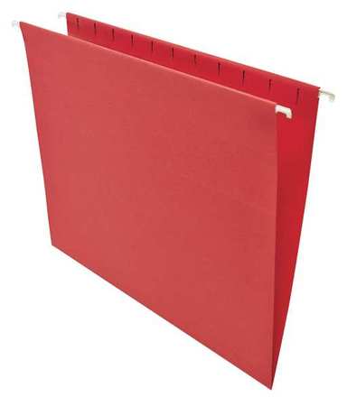 Universal One Hanging File Folders 9-3/8" x 11-3/4", Red, Pk25 UNV14118