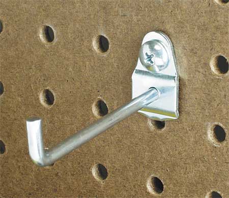TRITON PRODUCTS 2-3/4 In. Single Rod 90 Degree Bend Steel Pegboard Hook for 1/8 In. and 1/4 In. Pegboard 10 Pack 71319