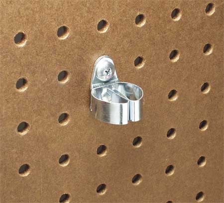 TRITON PRODUCTS 1/4 In. to 1/2 In. Hold Range Steel Standard Spring Clip for 1/8 In. and 1/4 In. Pegboard 10 Pack 73205