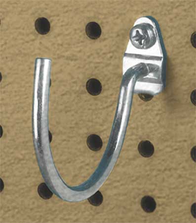 TRITON PRODUCTS 2-1/4 In. Curved Steel Pegboard Hook for 1/8 In. and 1/4 In. Pegboard 10 Pack 75200