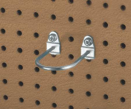 Triton Products 1-3/4 In. I.D. Steel Double Mount U-Shape Pegboard Hook for 1/8 In. and 1/4 In. Pegboard 5 Pack 76325