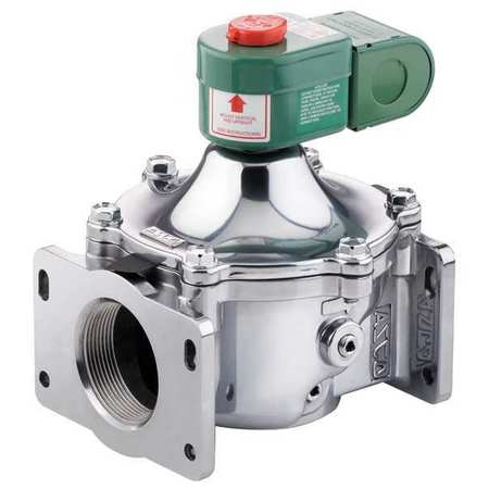 REDHAT 120V AC Aluminum Fuel Gas Solenoid Valve with Test Port, Normally Closed, 3/4 in Pipe Size JB8214235VICSA