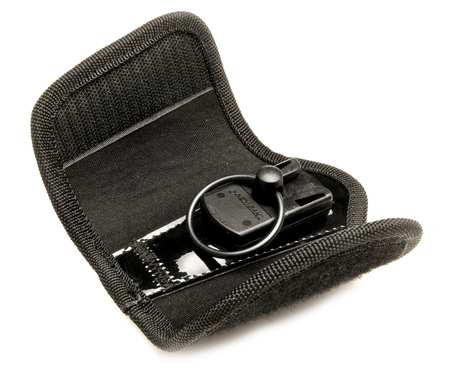 Key-Bak Key Reel, Split Ring Type, 1 1/4 in Ring Size, Black 8713