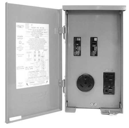 Connecticut Electric Surface Mount Outdoor Hard Wired GFCI, 30 A, 120/240V AC, Single Phase, NEMA 3R, 3 Outlets CESMPSC41GRHR