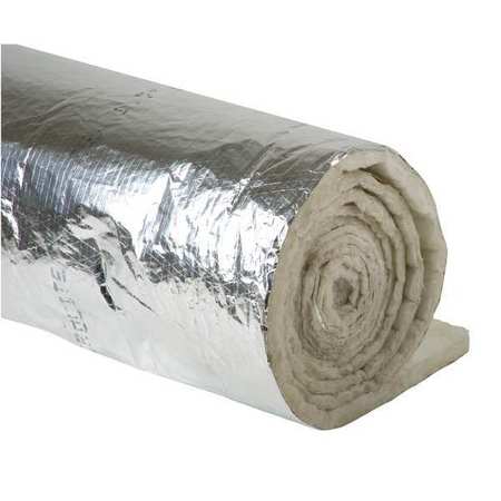 Johns Manville Duct Insulation Wrap, 25 ft L x 48 in W, Thickness 1 1/2 in, Fiberglass 670378
