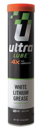 Ultralube White Lithium Grease, Cartridge, 14 Oz. 10308
