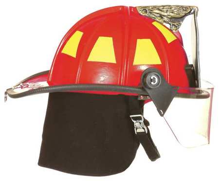Fire-Dex Fire Helmet, Red, Traditional 1910H253