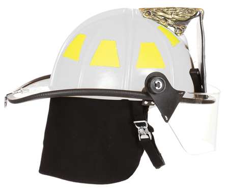 FIRE-DEX Fire Helmet, White, Traditional 1910H251