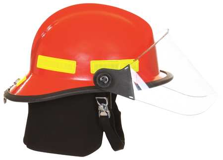 Fire-Dex Fire Helmet, Red, Modern 911H713