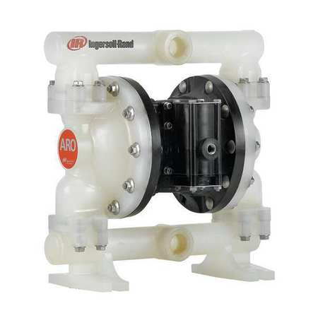 ARO Double Diaphragm Pump, Polypropylene, Air Operated, PTFE, 53 GPM PD10P-APS-PTT