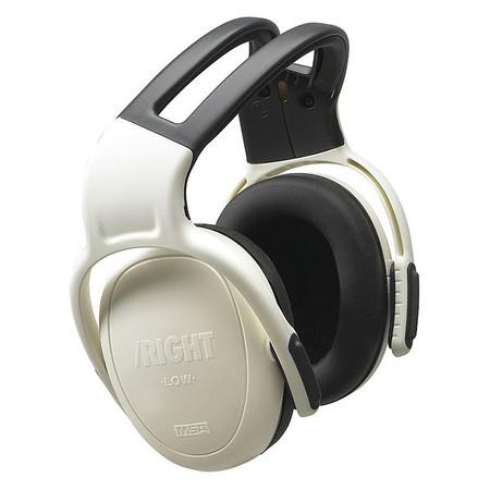 MSA SAFETY Over-the-Head Ear Muffs, 21 dB, left/RIGHT, White 10087436