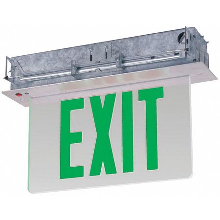 LUMAPRO Exit Sign w/ Bttry Backup, 0.6W, Green, 1 6CGN6