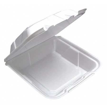 Pactiv Carry-Out Container, 9" W, White, PK150 YTD199010000