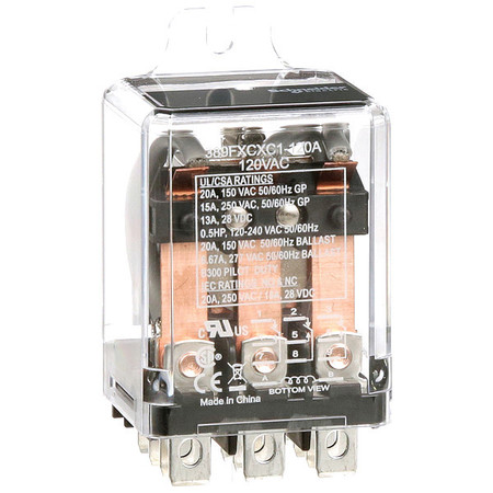 Schneider Electric Enclosed Power Relay, Surface (Side Flange) Mounted, 3PDT, 120V AC, 11 Pins, 3 Poles 389FXCXC1-120A