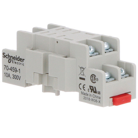 Schneider Electric Rly Sockt, Stndrd, Squre, 8 Pin, Scrw Clamp 70-459-1
