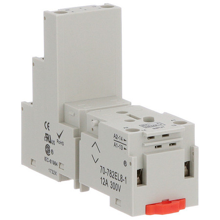 SCHNEIDER ELECTRIC Rlay Sckt, Elvatr, Squre, 8 Pin, Scrw Clamp 70-782EL8-1