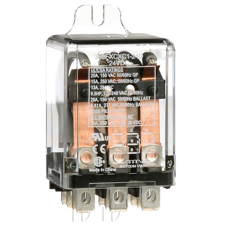 Schneider Electric Enclosed Power Relay, Surface (Side Flange) Mounted, 3PDT, 24V DC, 11 Pins, 3 Poles 389FXCXC1-24D
