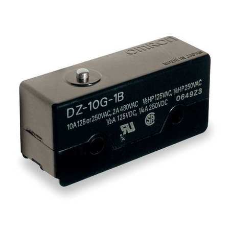 OMRON Industrial Snap Action Switch, Pin, Plunger Actuator, DPDT, 10A @ 240V AC Contact Rating DZ-10G-1B