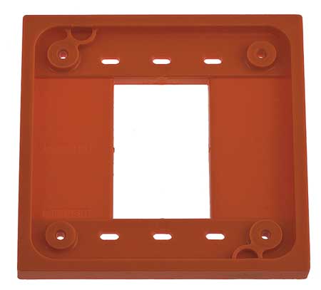 HUBBELL Adapter Plate, Number of Gangs: 2 Polycarbonate, Orange HBL4APO