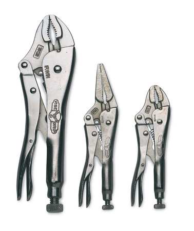 Irwin 3 Piece Original Locking Pliers Set Plain Grip Handle 73