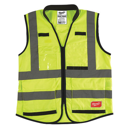 MILWAUKEE TOOL Class 2 High Visibility Yellow Performance Safety Vest - 4XL/5XL 48-73-5044