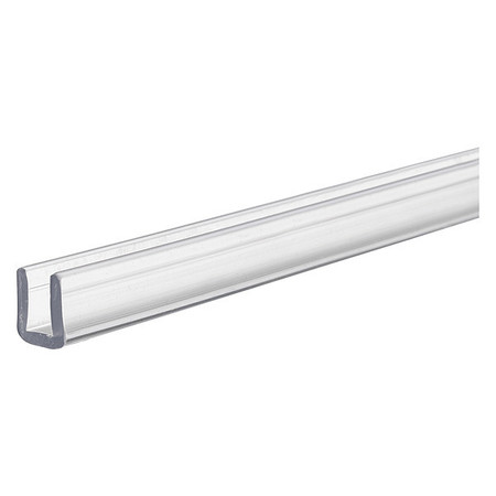 Zoro Select Polycarbonate U Channel Stock , 72" L, Clear BULK-UC-PC-1