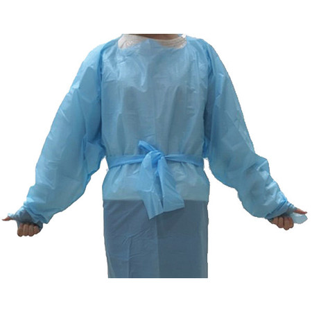 MAZZA HEALTHCARE Gown, Universal, Blue, Polyethylene, PK100 1486