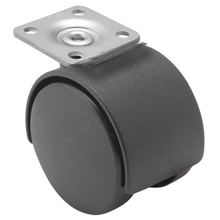 SHEPHERD CASTER 40mm Non-Marking Nylon Swivel Caster, No Brake, Loads Up To 40 lb PTW40101BK