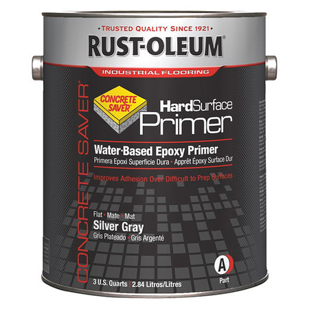Rust-Oleum Epoxy Paint, Silver Gray, Flat, 3.75 qt, 250 to 350 sq ft/gal, None Series 353859