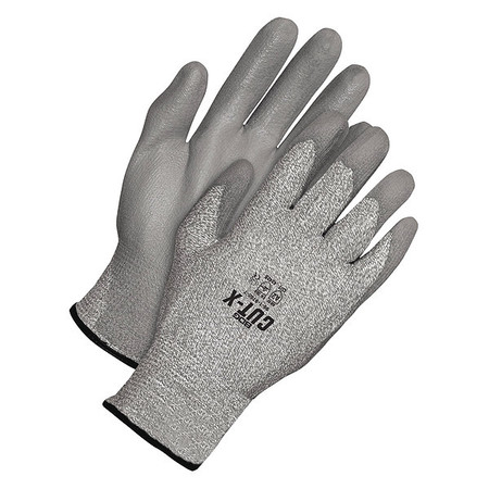 BDG Seamless Knit HPPE Cut Resistant Grey Polyurethane Palm, Shrink Wrapped, Size XS (6) 99-1-9780-6-K