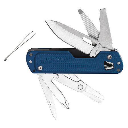 LEATHERMAN Multi-Tool Knife, SS, 12 Tools 832878