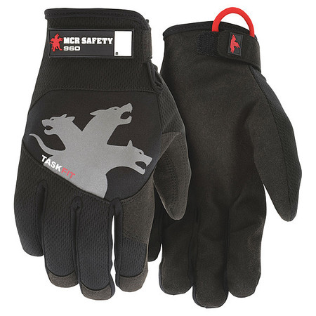 Mcr Safety Mechanics Gloves, S ( 7 ), Black 960S