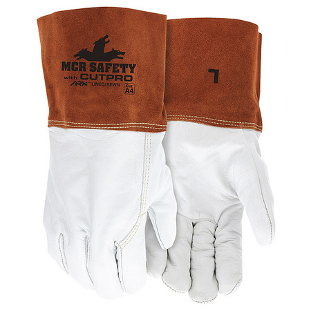 MCR SAFETY Welding Leather Glove, Gauntlet, XL, PK12 4955HXL