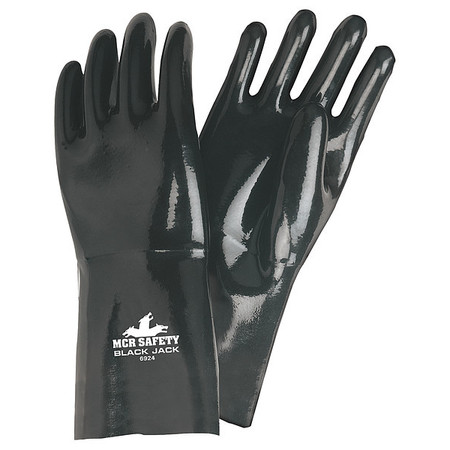 MCR SAFETY Chemical Resistant Glove, 2XL, Black, PK12 6924XXL