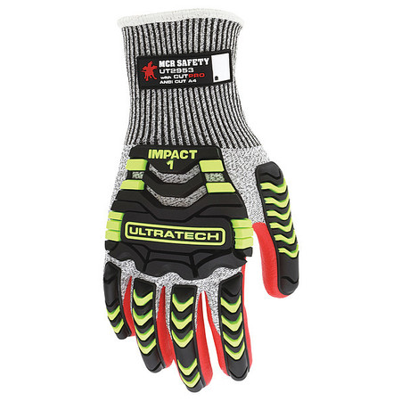 Mcr Safety Coated Gloves, S, knit Cuff, PR UT2953S