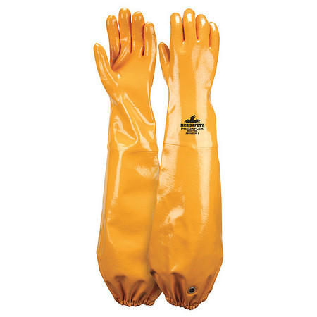 Mcr Safety Chemical Resistant Glove, 2XL, Yellow, PR MG9796XXL