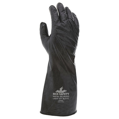 Mcr Safety Chemical Resistant Glove, M, Black, PR CP05M