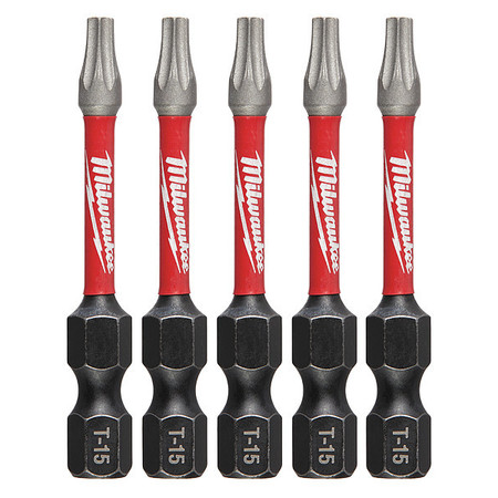 Milwaukee Tool 2 in. TORX T15 SHOCKWAVE Impact Duty Power Bit (5 pk) 48-32-4683