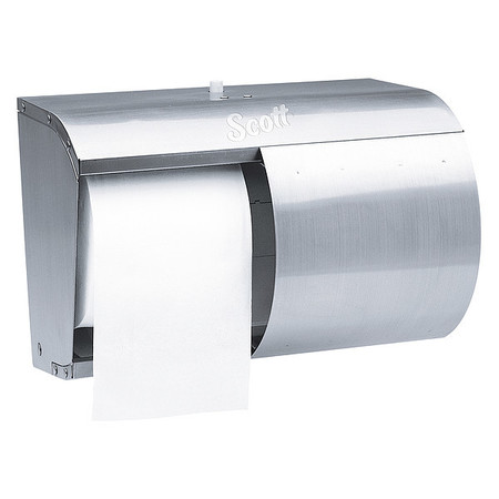KIMBERLY-CLARK PROFESSIONAL Single Roll Toilet Paper Stainless Dispenser (09606), Stainless, 10.13" x 7.13" x 6.38" (Qty 1) 09606