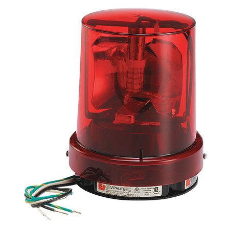 VITALITE Warning Light, Red, LED, 5-1/8" D, 6-1/4" H 121SLED-120R-M1