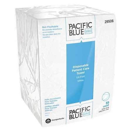 Georgia-Pacific Pacific Blue Select Dry Wipe, 1 Ply, 55 Sheets, No Roll, White, 24 PK 29506