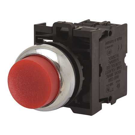 EATON Ill Mtn Pb Sil-bzl Flsh Red, 22.5 mm, Red M22-DRLH-R