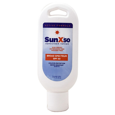 SUNX Sunscreen, 1.5 oz, Bottle, 50 SPF 18-902G