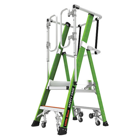 LITTLE GIANT LADDERS 6 ft 6 in Fiberglass Safety Cage, 375 lb Capacity 19702