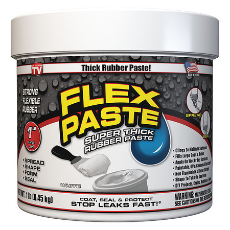 FLEX SEAL Flex Paste 1 lb. Jar White PFSWHTR16