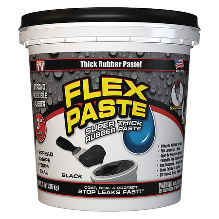FLEX SEAL Flex Paste 3 lb. Tub Black PFSBLKR32