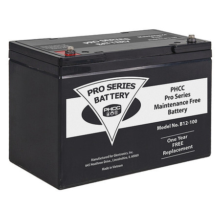 PHCC PRO SERIES Sump Pump Battery, 12V DC, 100 Ah B12-100