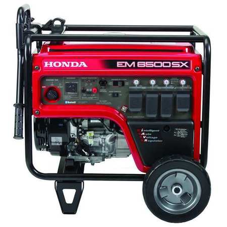 HONDA Portable Generator, Gasoline, 5,500 W Rated, 7,000 W Surge, Electric, Recoil Start, 120/240V AC EM6500SXK2AN