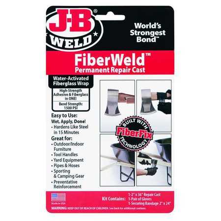 FIBERWELD Pipe Repair Kit, 2"W x 3'L, Black 38236